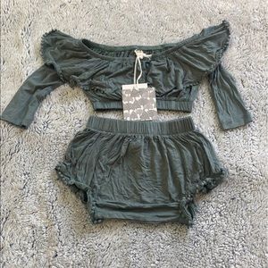 Kate Quinn ruffle Pom Pom matching set